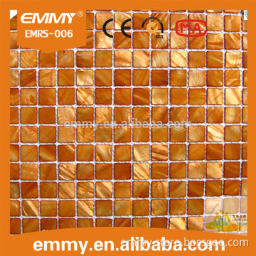 Hot sale gold raw mother of pearl shell mosaic tiles dyeing wall mosaic tile